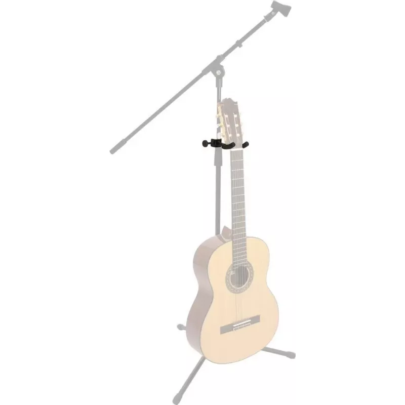 DIMAVERY Gitarrenhalterung Adapter für Mikrofonständer, Schwarz 26348028