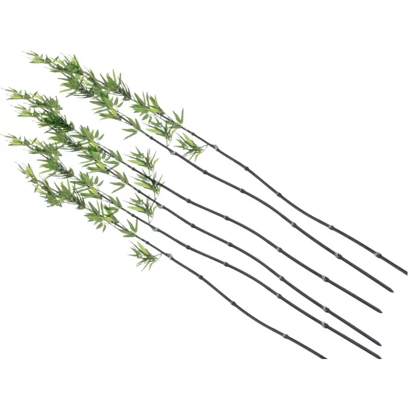 EUROPALMS Künstlicher Bambusstab mit Blättern, 180cm, 6er-Pack 82509260