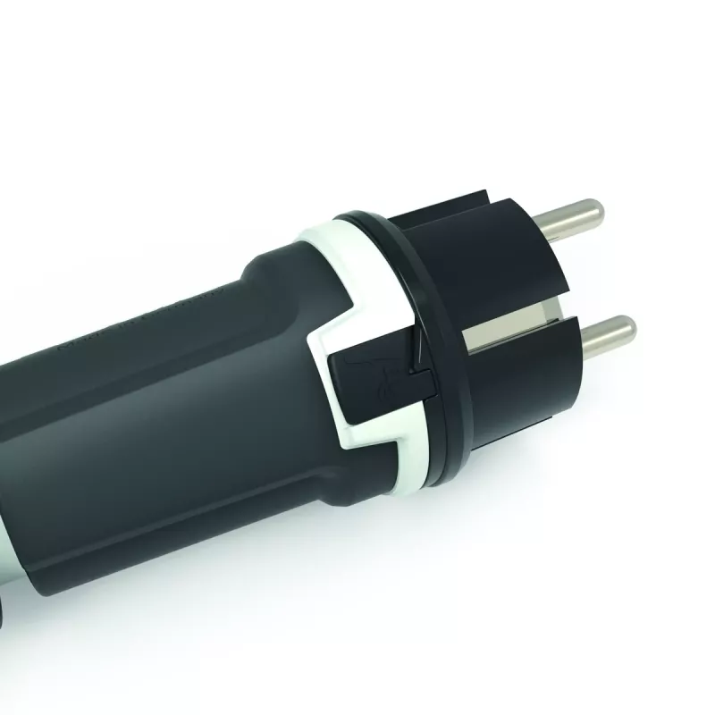 BALS 7371-1 Schuko-Stecker 16A 3p 250V IP54 Schwarz Gummi