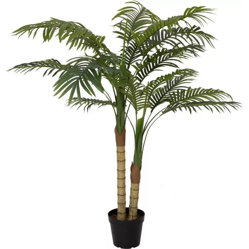 EUROPALMS Areca-Palme, 2-stämmig, Kunstpflanze, 120cm (82509410)
