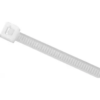 HellermannTyton Standard-Kabelbinder, Innenverzahnung, 200 mm x 4,6 mm, Transparent, 100 Stück (UB200C-N-PA66-NA-C1) 905-72009