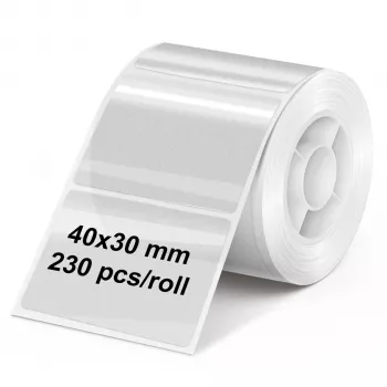 Olympia Transparente Etikettenrolle 40 mm x 30 mm, 230 Etiketten (6322)
