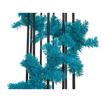 EUROPALMS Künstlicher Tannengirlande Türkis 270cm 83500413