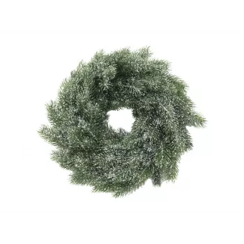 EUROPALMS Schneebedeckter PE-Tannenkranz, 45cm 83501720