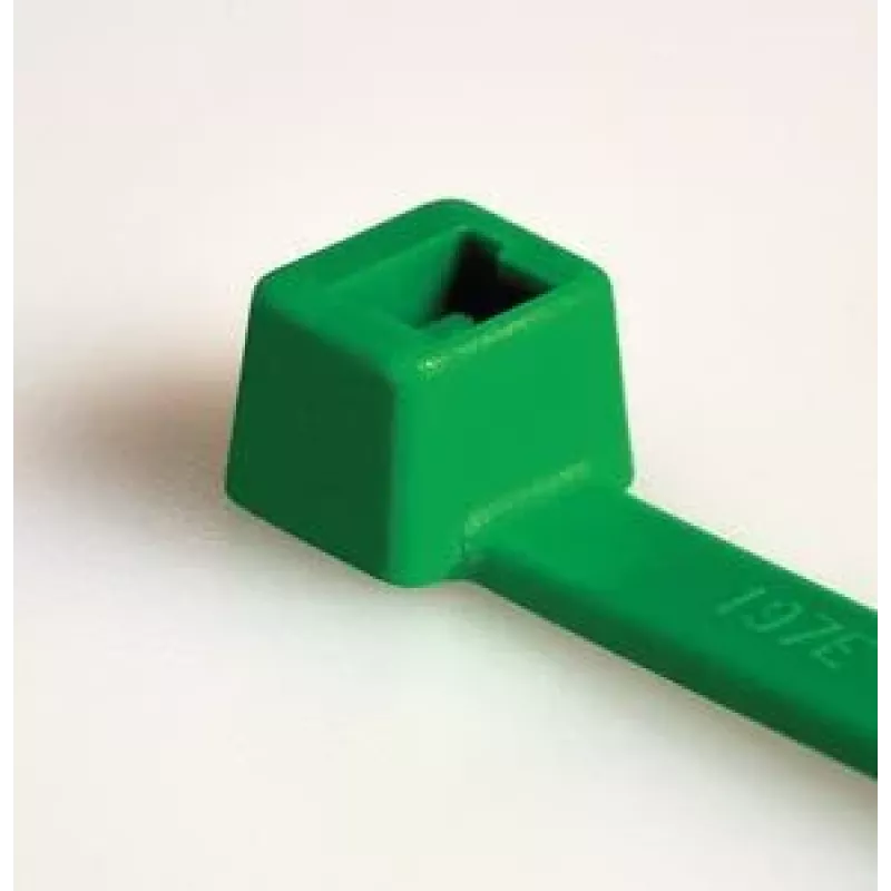 HellermannTyton T80R-N66-GN-C1 Standard-Kabelbinder, innenverzahnt, 210 mm x 4,6 mm, grün, 100 Stück 116-08015