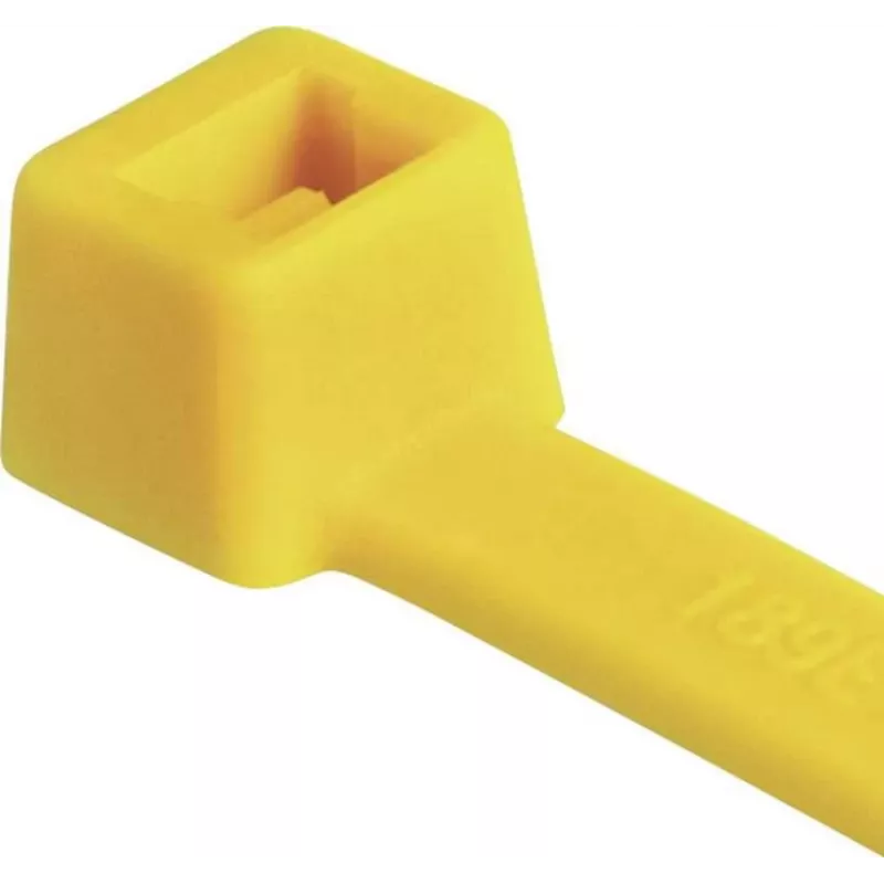 HellermannTyton T80R-N66-YE-C1 Standard-Kabelbinder, 210 x 4,6 mm, Gelb, 100 Stück 116-08014