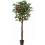 EUROPALMS Kamelienbaum Rot mit Topf, Kunstpflanze, 180cm 82507226