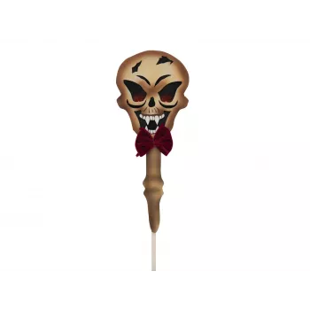 EUROPALMS Halloween Erdspieß Schädel, Weiß/Schwarz, 40 cm 83314628