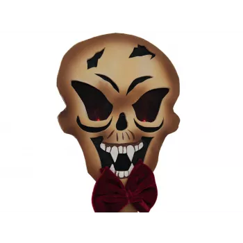 EUROPALMS Halloween Erdspieß Schädel, Weiß/Schwarz, 40 cm 83314628