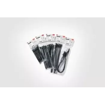HellermannTyton SOFTFIX wiederverwendbarer Kabelbinder 180mm x 7mm Schwarz 16er-Pack (115-07190)