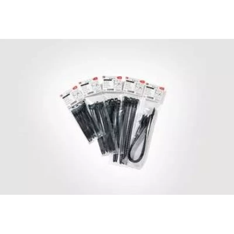 HellermannTyton SOFTFIX wiederverwendbarer Kabelbinder 180mm x 7mm Schwarz 16er-Pack (115-07190)