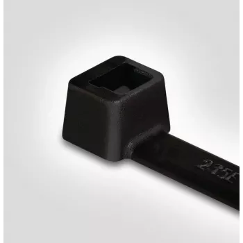 HellermannTyton T18L-HS-BK-C1 Kabelbinder, Polyamid 6.6, Schwarz, 100 mm x 2,5 mm, 100 Stück