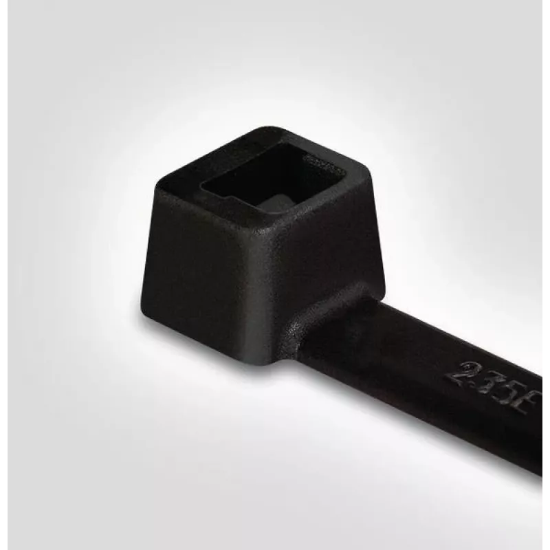 HellermannTyton T18L-HS-BK-C1 Kabelbinder, Polyamid 6.6, Schwarz, 100 mm x 2,5 mm, 100 Stück