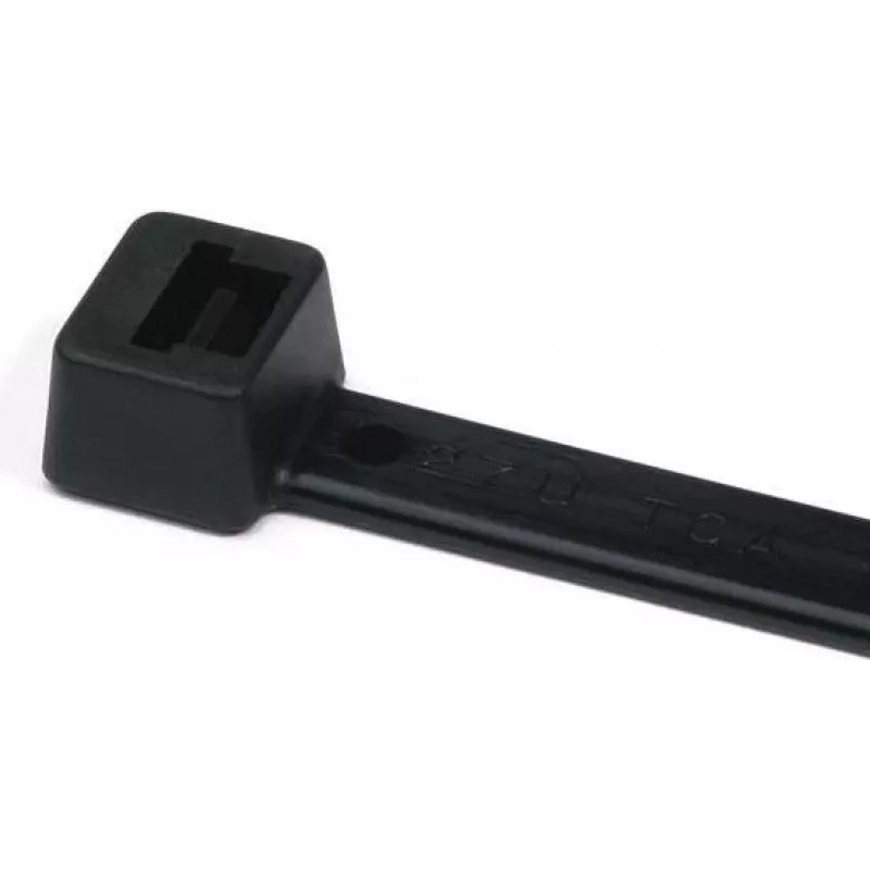 HellermannTyton T18L-HS-BK-C1 Kabelbinder, Polyamid 6.6, Schwarz, 100 mm x 2,5 mm, 100 Stück
