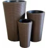 EUROPALMS India Dekoratives Blumentopf-Set, 3 Größen, Grauer Stein-Look, Indoor/Outdoor 83011268