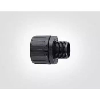 HellermannTyton HG25-S-M25 PA66 BK 10 gerader Anschluss, M25 Gewinde, 25 mm Kanal, Schwarz