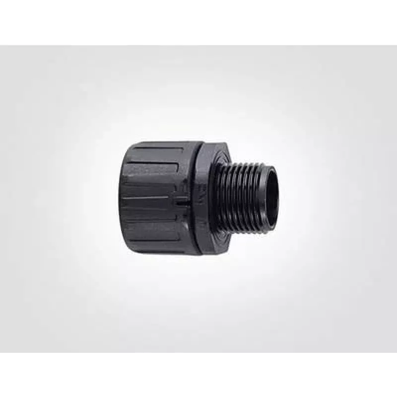 HellermannTyton HG25-S-M25 PA66 BK 10 gerader Anschluss, M25 Gewinde, 25 mm Kanal, Schwarz