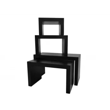 EUROPALMS Leichtes dekoratives Tisch-Set, Schwarz (83011897)