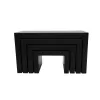 EUROPALMS Leichtes dekoratives Tisch-Set, Schwarz (83011897)