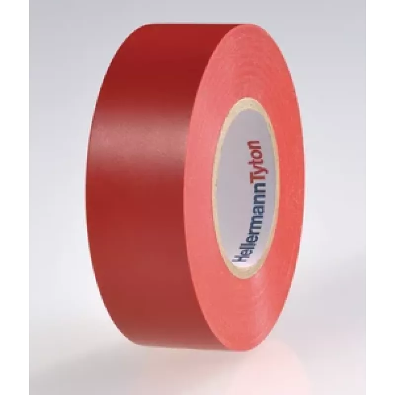 HellermannTyton HTAPE-FLEX15-25x25-PVC-RD Rotes PVC Elektro-Isolierband, 25 mm x 25 m, 0,15 mm Dicke 710-00134