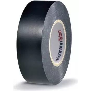 HellermannTyton HTAPE-FLEX15-25x25-PVC-BK Elektrisches Isolierband, PVC, Schwarz, 25 mm x 25 m, 0,15 mm Dick 710-00137