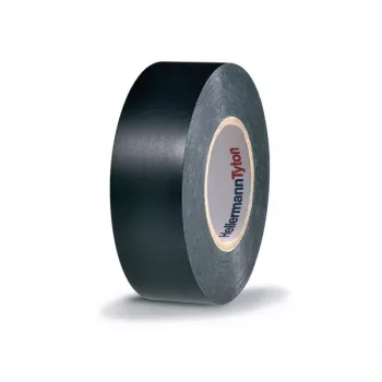 HellermannTyton HTAPE-FLEX1000+ schwarzes PVC-Elektro-Isolierband, 19 mm x 20 m, 105 °C, RoHS 710-00602
