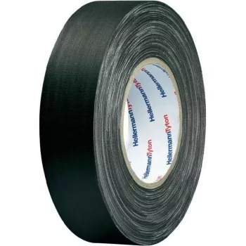HellermannTyton HelaTape Tex Gewebeband 19mm x 10m Schwarz Baumwoll-Polyester 712-00204