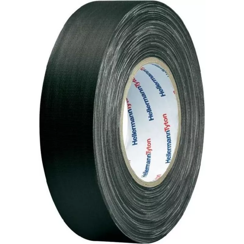 HellermannTyton HelaTape Tex Gewebeband 19mm x 10m Schwarz Baumwoll-Polyester 712-00204