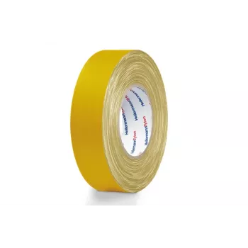 Hellermann Tyton HTAPE-TEX-19x50 gelbes Textilband 19 mm x 50 m 712-00502