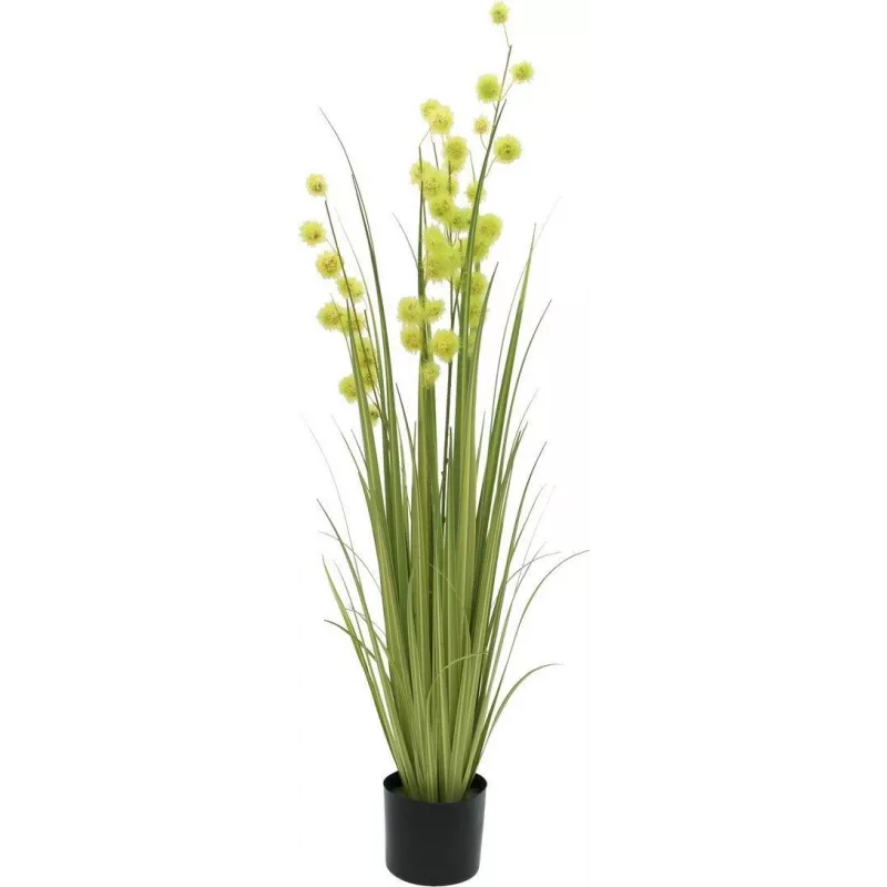 EUROPALMS Pompom Grass Kunstpflanze, 122 cm, Grün 82500136