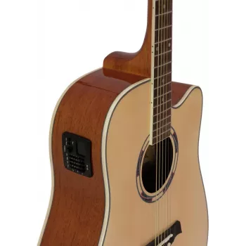 DIMAVERY DR-520 Dreadnought Akustikgitarre, Natur 26231272