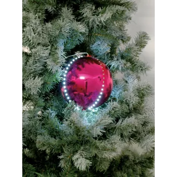 EUROPALMS LED Schneeball 15cm, Pink 83501246