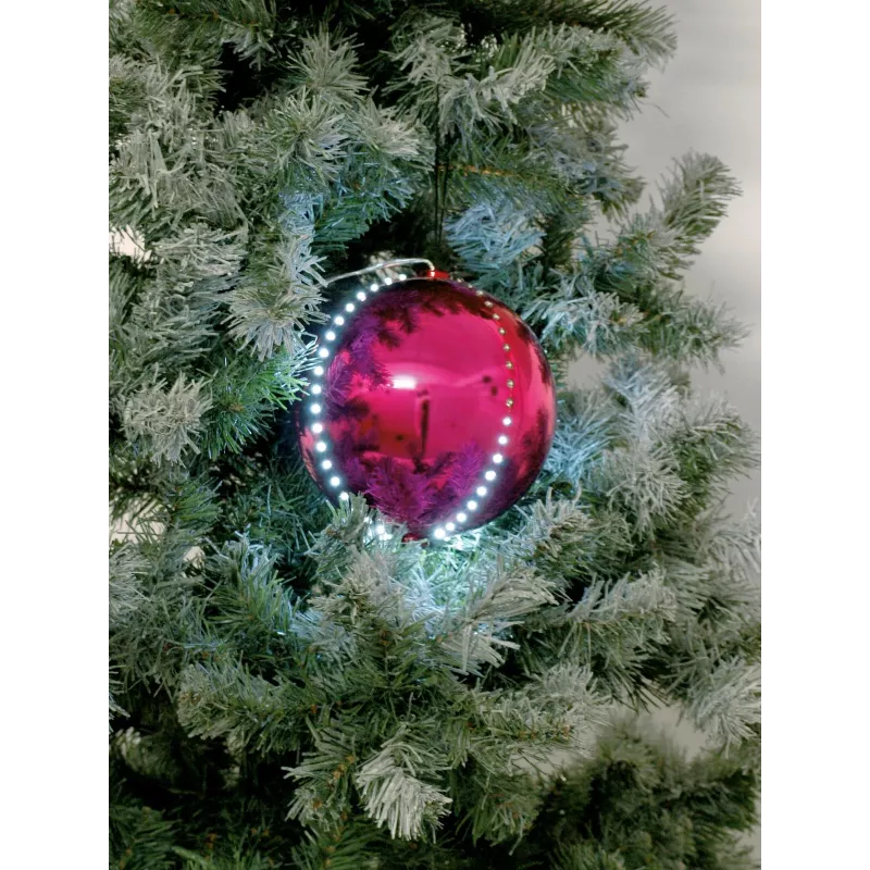 EUROPALMS LED Schneeball 15cm, Pink 83501246