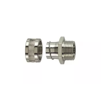 HellermannTyton SC40-FM-M40 vernickelte Messing-Anschlussverschraubung M40 für 40mm SC-Schutzschlauch