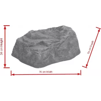 EUROPALMS Dekorativer Felsen Diamond, Fiberglas, Naturstein-Optik, 50x40x30cm 83313233