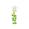 EUROPALMS Crystal Rose Kunstblume, Weiß, 81 cm, 12 Stück 82600208