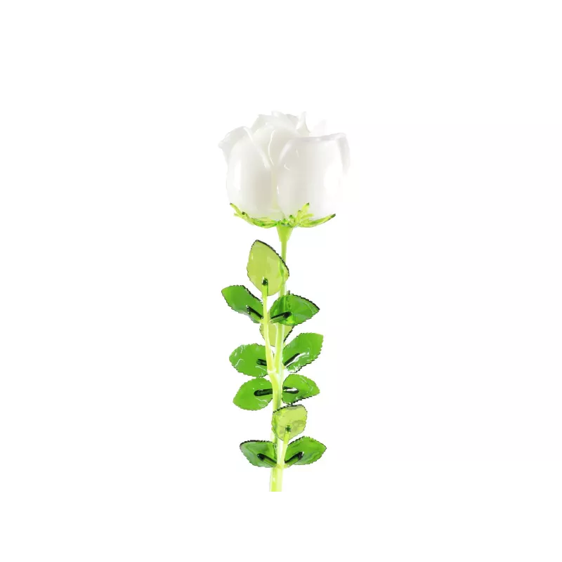 EUROPALMS Crystal Rose Kunstblume, Weiß, 81 cm, 12 Stück 82600208