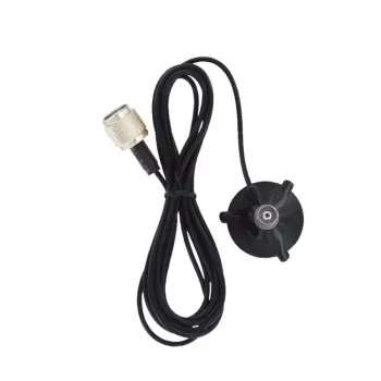 Midland 6678 Magnetfuß mit TNC-Anschluss, 4m RG-58 Kabel, Schwarz