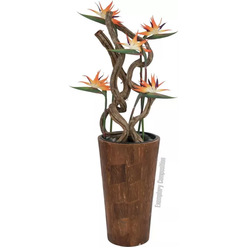 EUROPALMS Künstliche Paradiesvogelblume, Orange, 95 cm 82530559