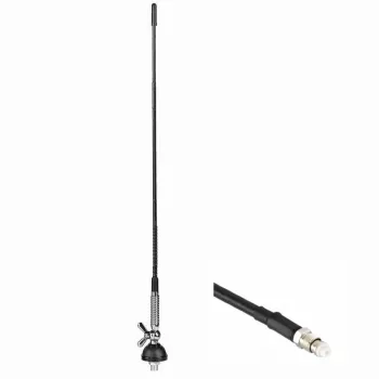 MIDLAND Albrecht CB-Funk-Antenne T-27 mit FME, 60 cm, 26-28 MHz, 100 W PEP, 50 Ohm 67110.01