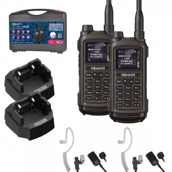 Albrecht Tectalk Duo PMR446 + Freenet 1W Handfunkgeräte-Set mit Hard-Carry-Case (2er-Pack) 29148.S1