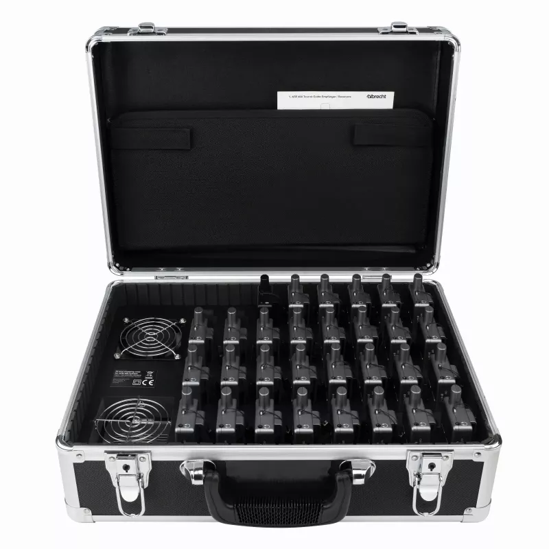 Midland Albrecht ATR 400 PMR446 Funksprechgeräte-Set mit 30 Funkgeräten und Ladecase 29970.S30