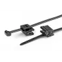 HellermannTyton T50ROSEC5A-PA66W-BK Kabelbinder mit Clip, 200 mm x 4,6 mm, Schwarz, 100 Stück 156-03219