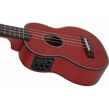 DIMAVERY UK-100 Sopran-Ukulele, Flamed Red 26255807
