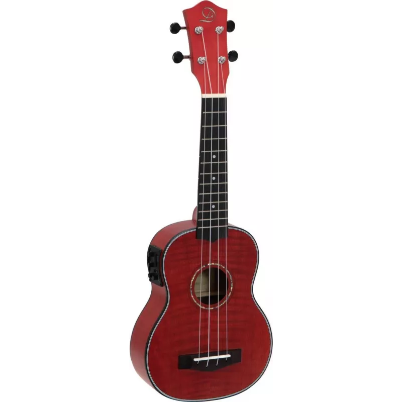 DIMAVERY UK-100 Sopran-Ukulele, Flamed Red 26255807