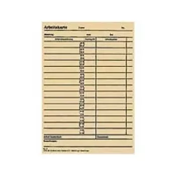 BÜRK MOBATILE Stempelkarte für ZS 5200 Zeiterfassungsuhr, 100 Karten, grüner Druck auf weißem Karton, 189 x 86 mm B01830040500