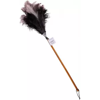 Bürstenhaus Redecker Straußenfederstaubwedel mit mittlerem Kopf, Buchenholzgriff, 50 cm 468807