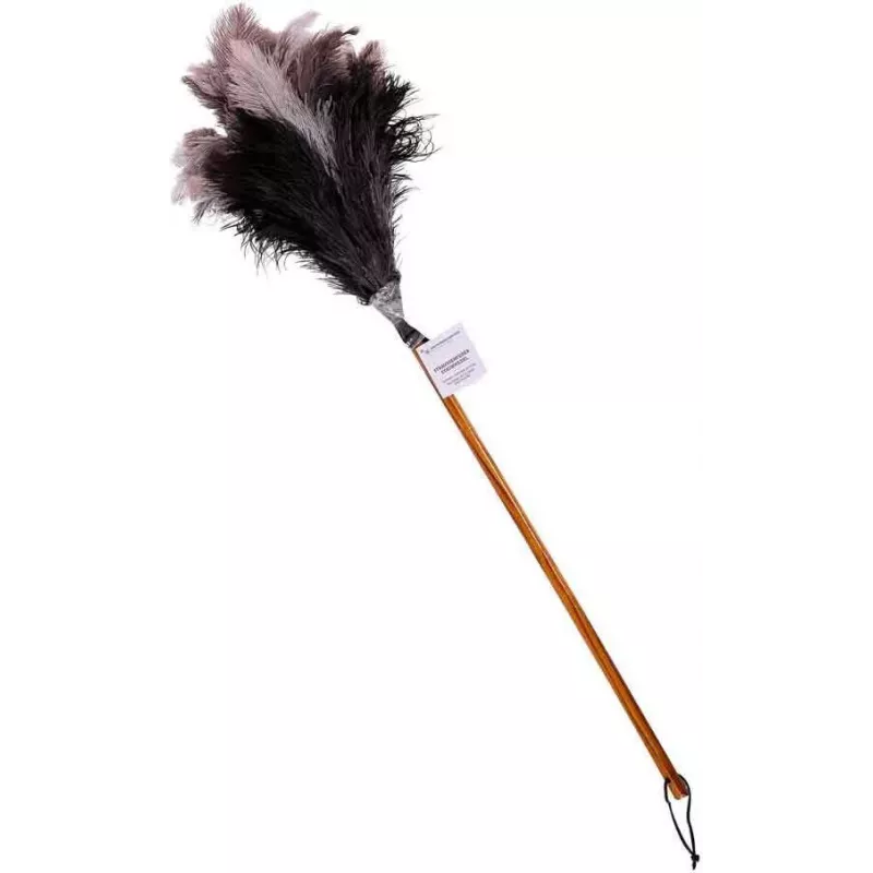 Bürstenhaus Redecker Straußenfederstaubwedel mit mittlerem Kopf, Buchenholzgriff, 50 cm 468807