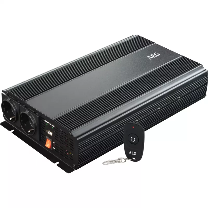 AEG Wechselrichter 1500 W 12 V DC auf 230 V AC mit Fernbedienung (10058)