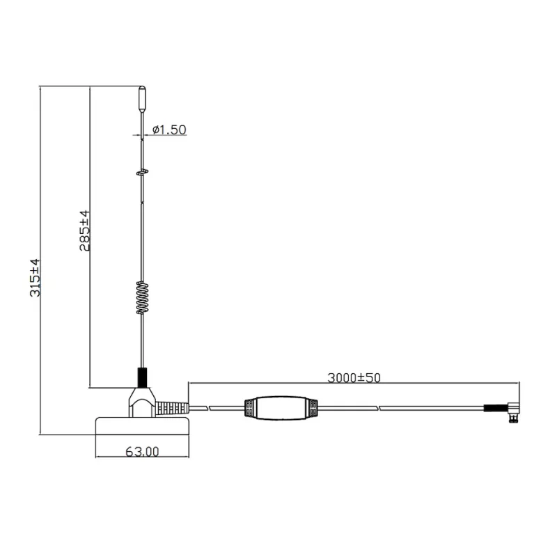 Midland Albrecht MAG31 DAB+ Magnetfußantenne mit Verstärker, Band III, 3m Kabel, SMB-Anschluss 62336